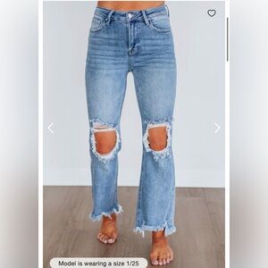 Risen jeans Trendy Distressed Light Blue